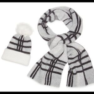 NWT Women’s Mixit Pom Beanie And Scarf 2-pc. Cold Weather Set
